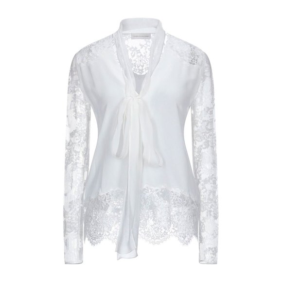 Silk and lace blouse - White
